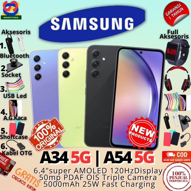 HP BARU SAMSUNG GALAXY A34 5G | A54 5G | A73 5G WATER RESISTANCE GARANSI RESMI 100% ORIGINAL