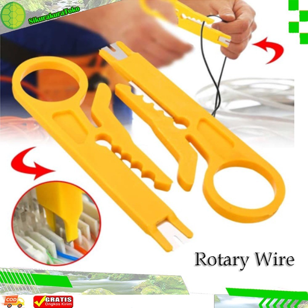 (SKR) Rotary Wire Stripper Pengupas Kulit Kabel Kupas Kabel Tang Cutter