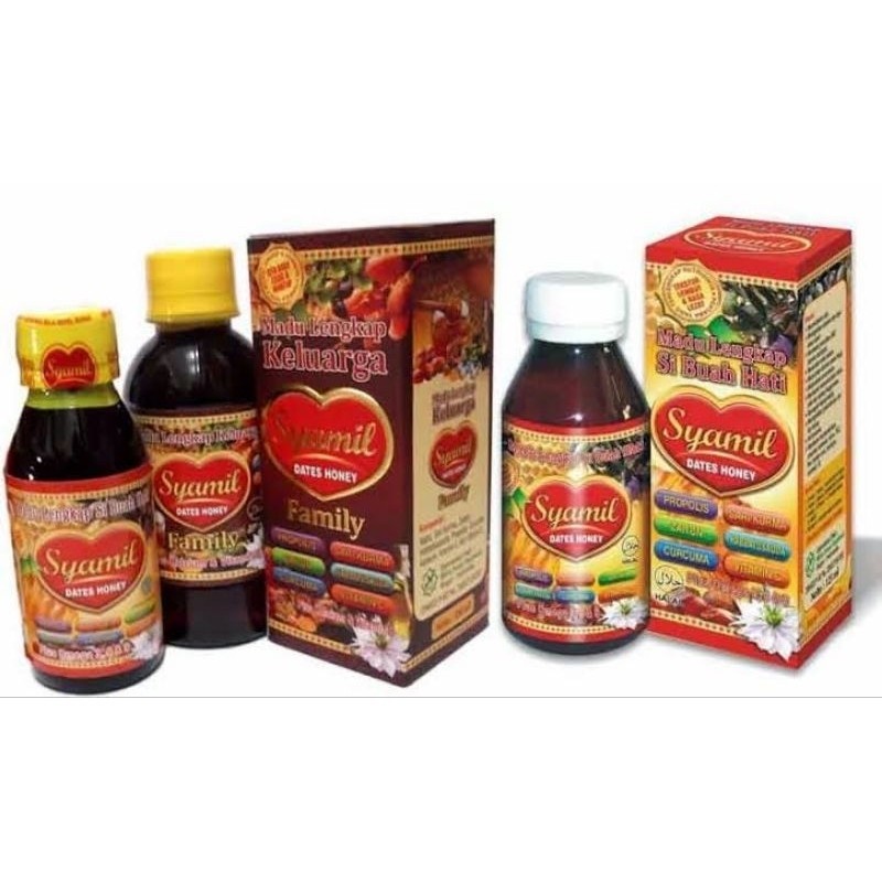 

Madu Syamil Dates Honey / Madu Syamil Family 200 Ml / Madu Syamil Si Buah Hati 125 Ml / Madu anak Murah AMAmart_Murah