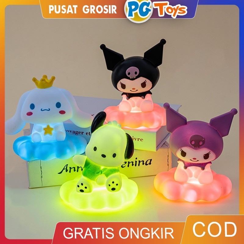 PGTOYS - Lampu LED Dekorasi JUMBO Awan Karakter Cinamorol Kuromi Buat Kamar Anak / Topper Cake Besar