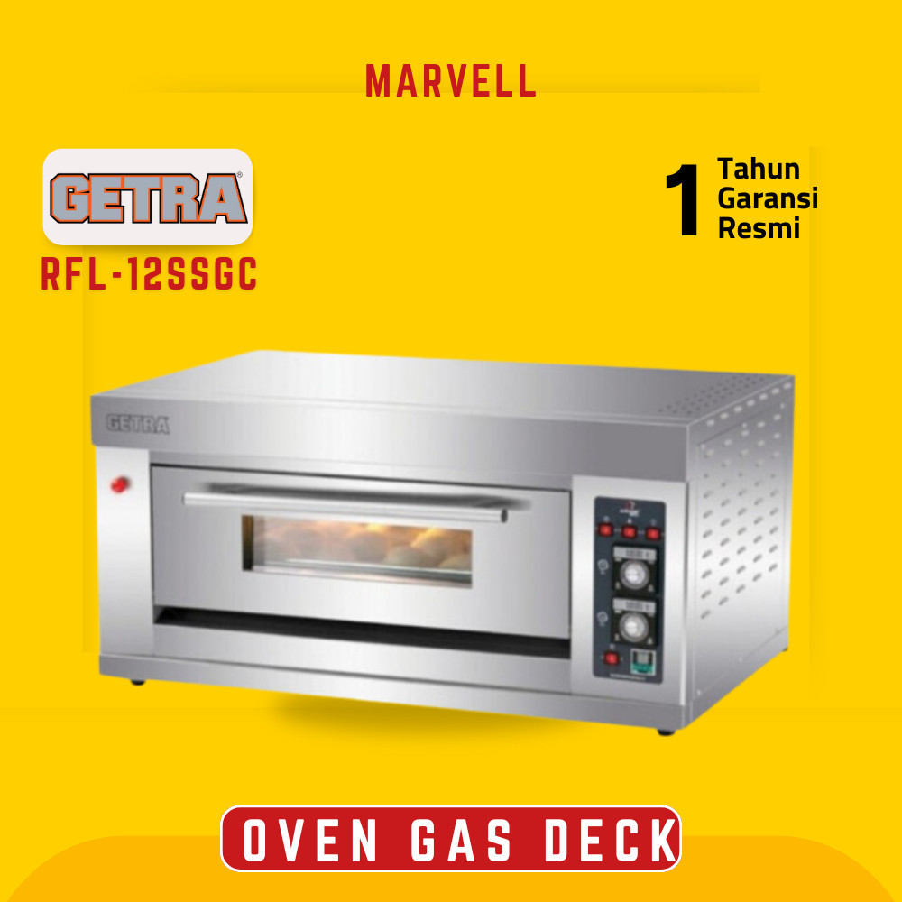 Oven Gas 1 Deck 2 Tray Getra Rfl 12ssgc Rfl-12ssgc Oven Deck Roti 1 Deck 2 Tray Garansi Resmi