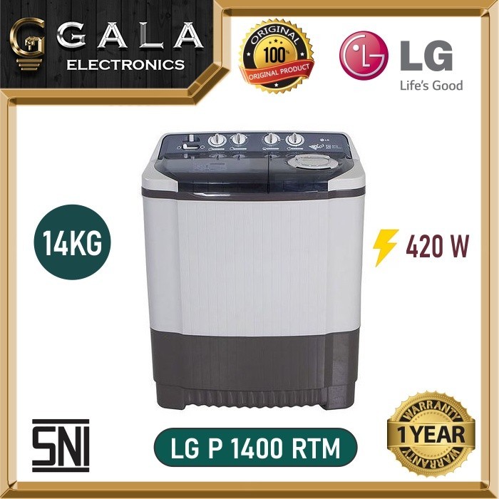 Mesin Cuci LG P 1400 RTM 14 KG (2 TABUNG)