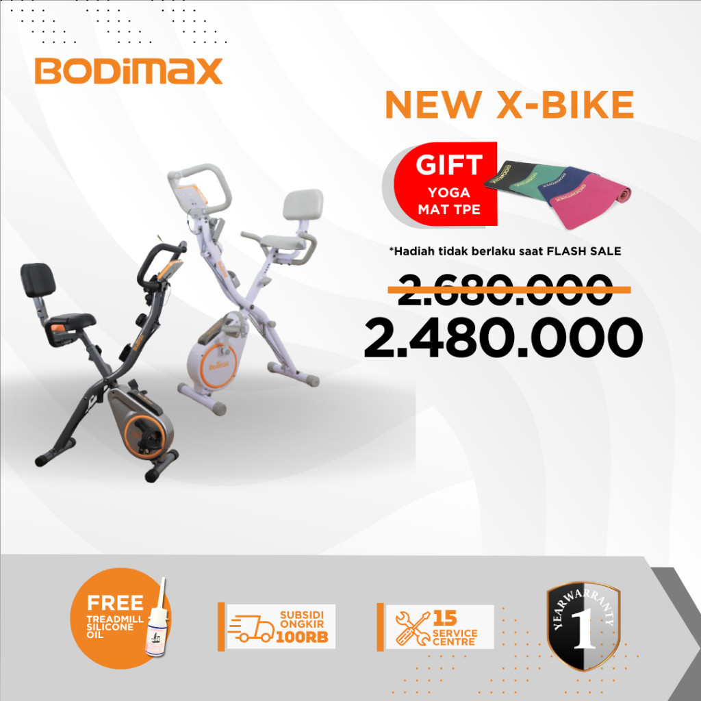 BODIMAX X-BIKE /Alat Fitness/Sepeda Statis/Magnetic X-Bike