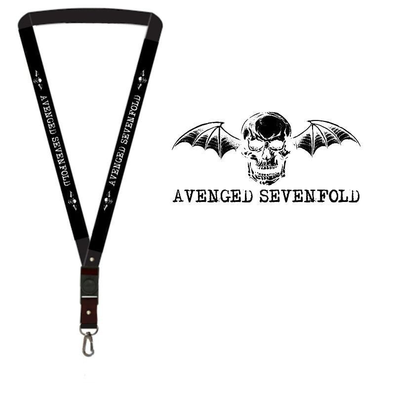 

Lanyard AVENGED SEVENFOLD gantungan kunci BAND MUSIK ROCK / tali lanyard gantungan leher id card name tag kartu nama / pods HANDPHONE