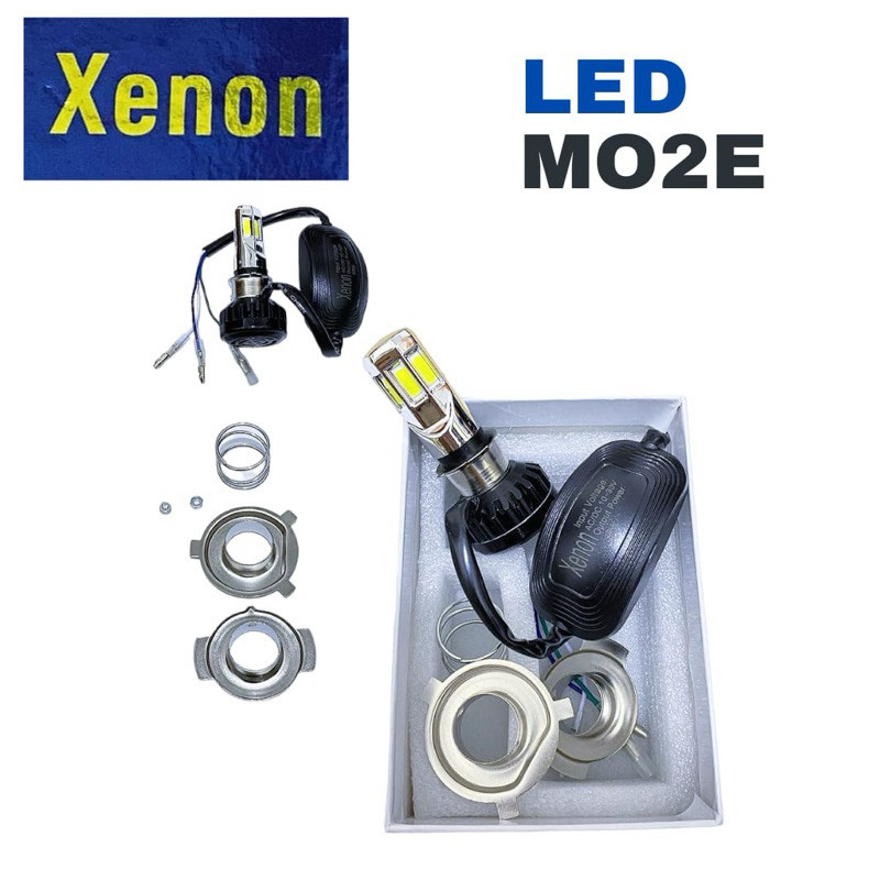 Lampu Led Motor xenon H4 H6 6 Sisi M02E AC/DC 35 Watt Lampu bohlam hid lampu biled BSM