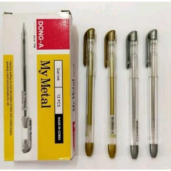 

Pen Gel DONG-A My Metal 0.7mm Tinta Gold ( Emas )/ Silver 1PC