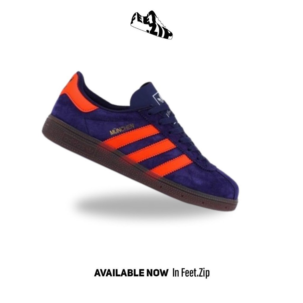 Sneakers Adidas Munchen Dark Blue Solar Red 100% Original BNIB