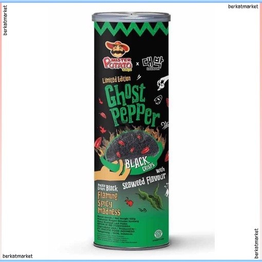 

SPICY SNACK MISTER POTATO SNACK CRIPS GHOST PEPPER CHEESE / SEAWEED 80G ALL VARIANT KERIPIK KENTANG PEDAS