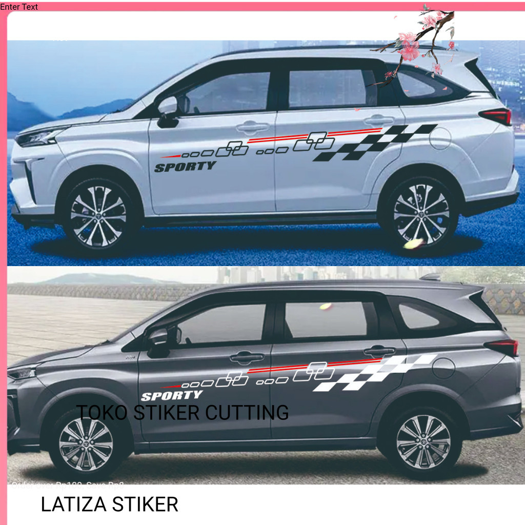 CUTING STIKER MOBIL STIKER LIS STRIPING MOBIL MD Stiker Mobil Avanza veloz 2022 Putih Keren Lis Vari
