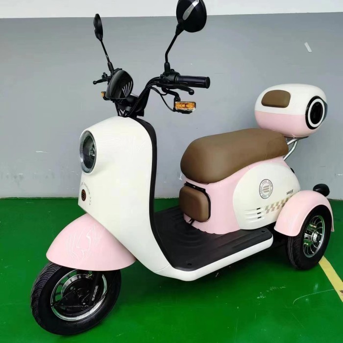 sepeda listrik roda 3 saige Aurora garansi resmi - pink