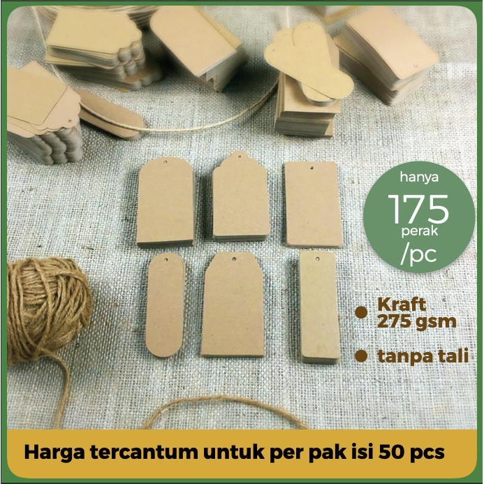 

HANG TAG POLOS LABEL GANTUNG BRAND CARD KRAFT BY TAT TET TOT - H
