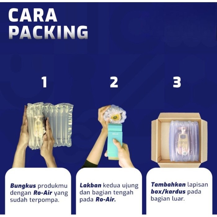 

BUBBLE WRAP INFLATABLE BAG POLY AIR PLASTIK GELEMBUNG 50 METER - 25cm 5 meter