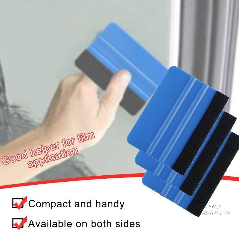 COD Alat Aplikasi Pembungkus Stiker Vinil Mobil Plastik Pengikis Tepi Bulu Kempa Lembut /komey