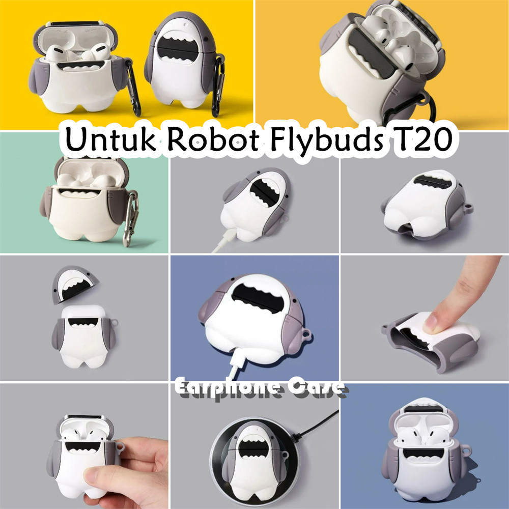 Utility Untuk Robot Flybuds T20 Case Trendi Kartun Soft Silicone Earphone Case NO.1