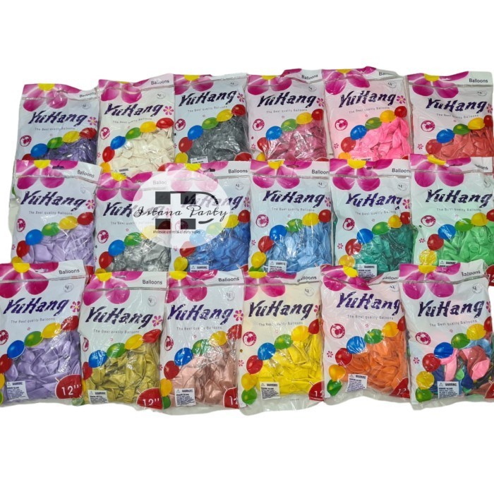 Balon latex metalik / balon karet metalik per pack isi 100 - pink tua
