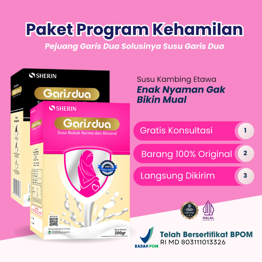 

Paket Promil Suami Istri - Susu Garis Dua Promil - Susu Promil Ampuh Cepat Hamil I Susu Garis Dua Isi 200g