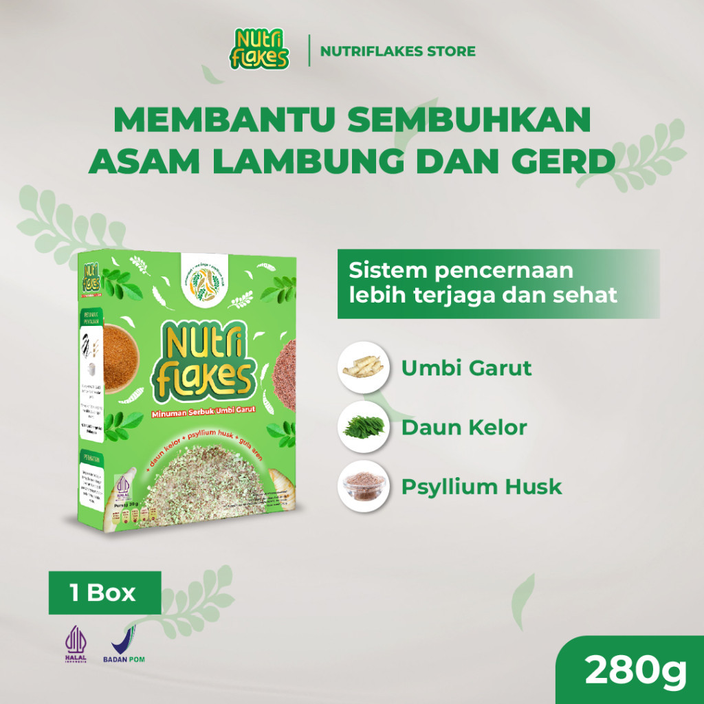 

Nutriflakes Original Untuk Asam Lambung dan Gerd 1 Box