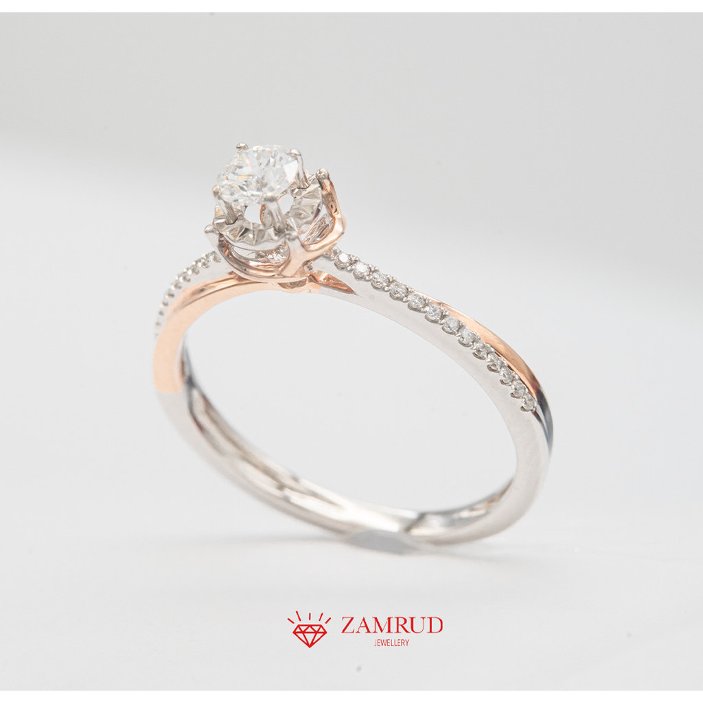 GIA Cincin Berlian 38256 FLR Zamrud Jewellery