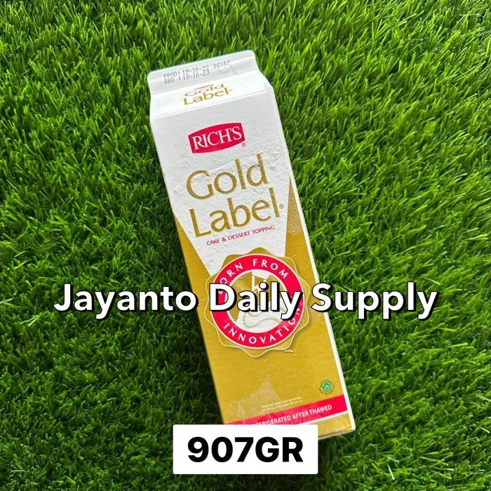 

Best Seller- RICH'S GOLD LABEL WHIPPING CREAM 907GR / CAKE & DESSERT TOPPING RICHS