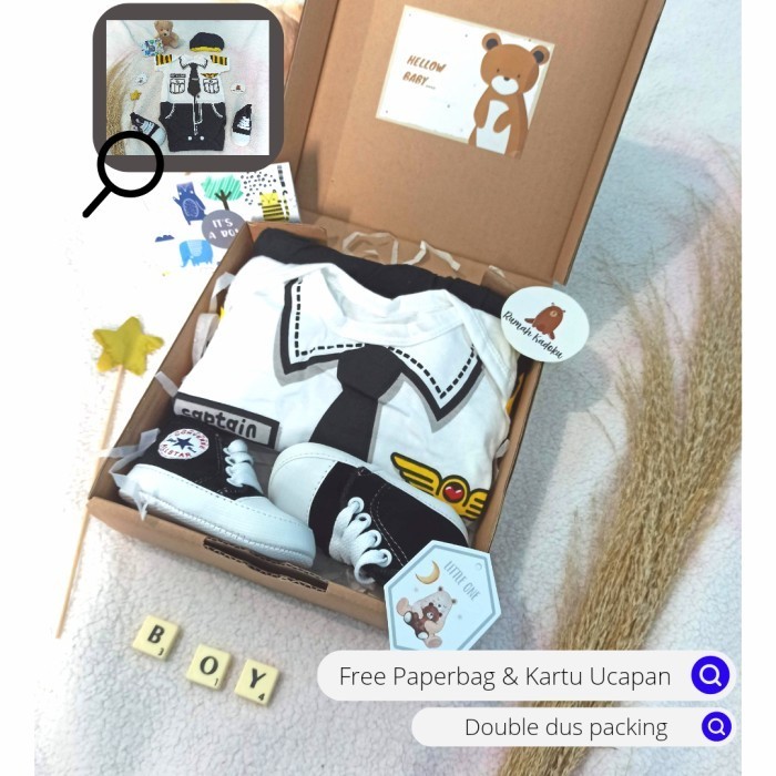 

(NEW) -Hampers baby boy captain kado bayi laki-laki - 0-5 bln