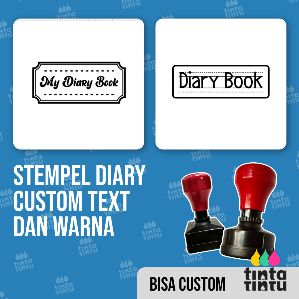 

Stempel Diary Custom Text dan Warna