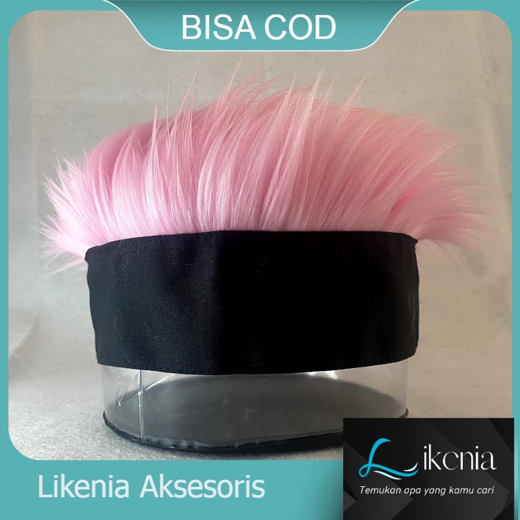 Rambut Palsu Pria dewasa warna PINK polos