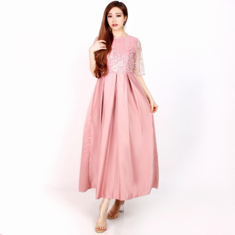 DRESS BRUKAT TILE PREMIUM / GAUN PESTA TERBARU / GAUN TERBARU 2024 / GAUN PESTA LEBARAN 2024 / GAUN 