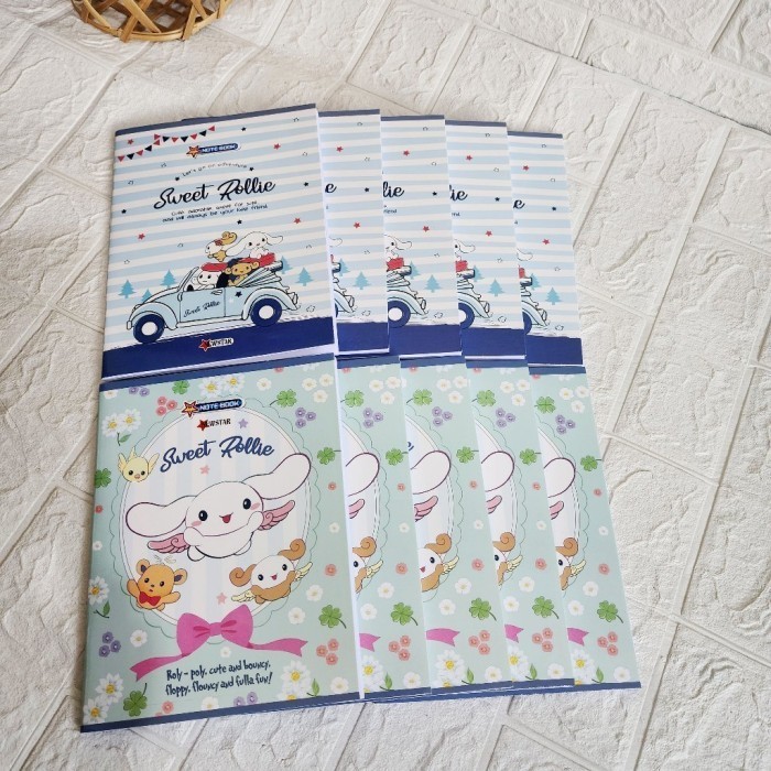 

RB 1 Pack 5 Pcs BUKU TULIS NEWSTAR 58 Lembar Karakter Lucu Kuromi - NEWSTAR Kuromi 58