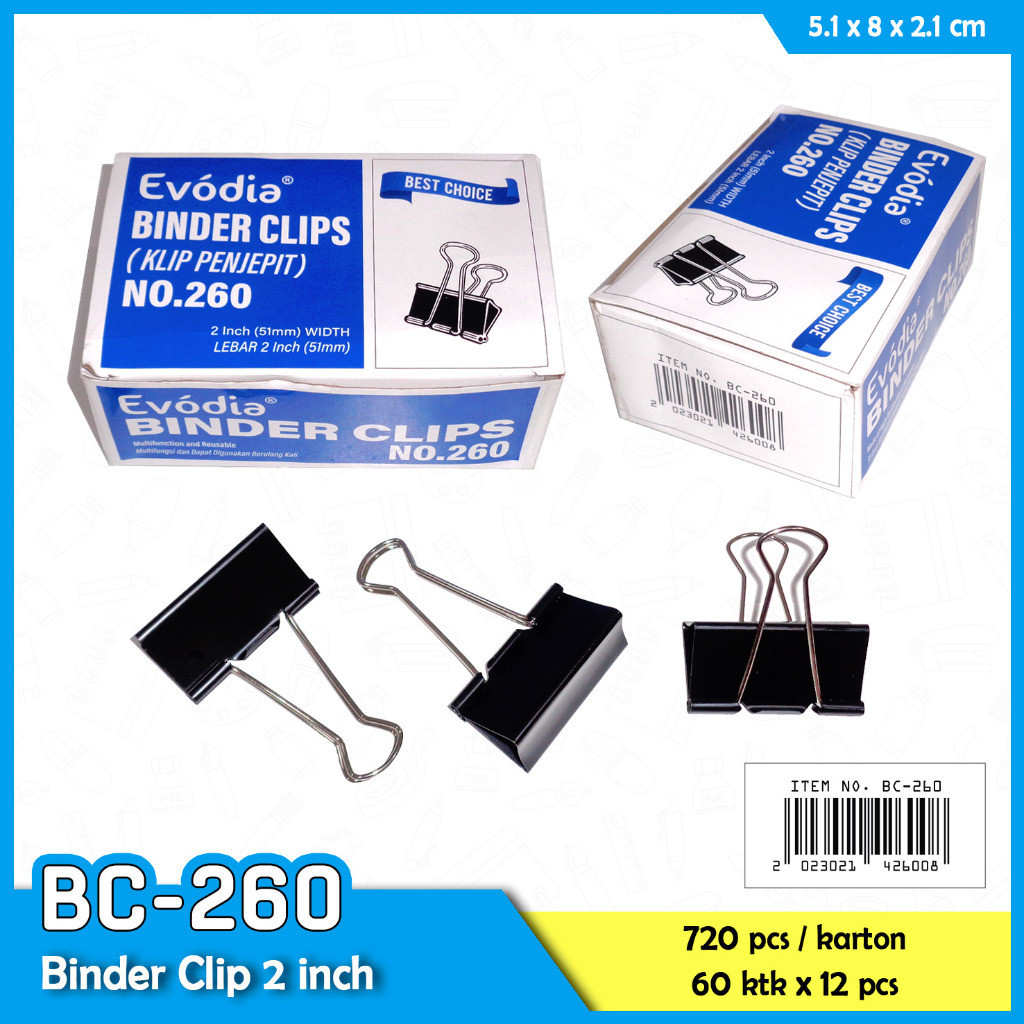 

Binder Clip 2" (51mm) No.260 (12pc)