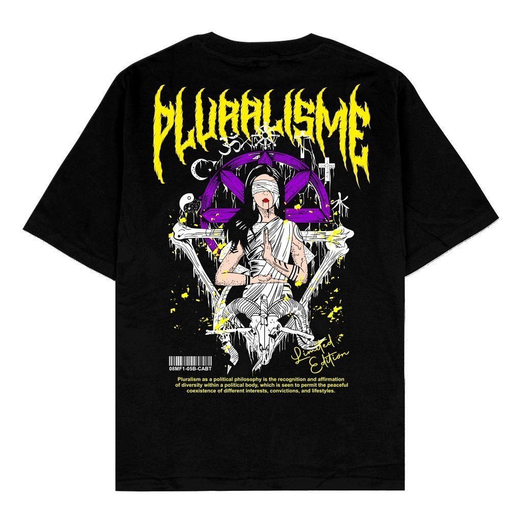 Beseldi - Kaos Baju Distro Pluralisme Baphomet Pluralism Unity Pakaian Unisex Pria Wanita Termurah K