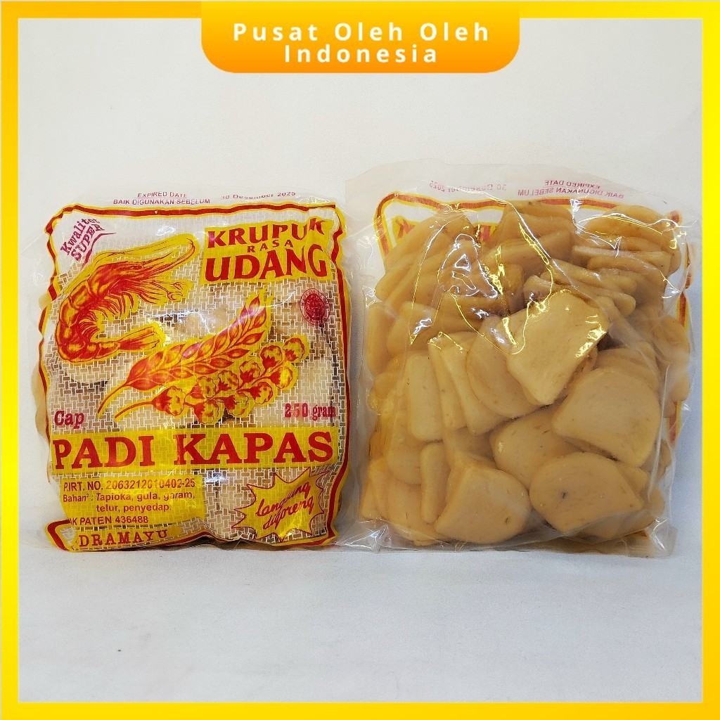 

Kerupuk Udang Kancing Cap Padi Kapas Krupuk Khas Indramayu Cirebon Asli