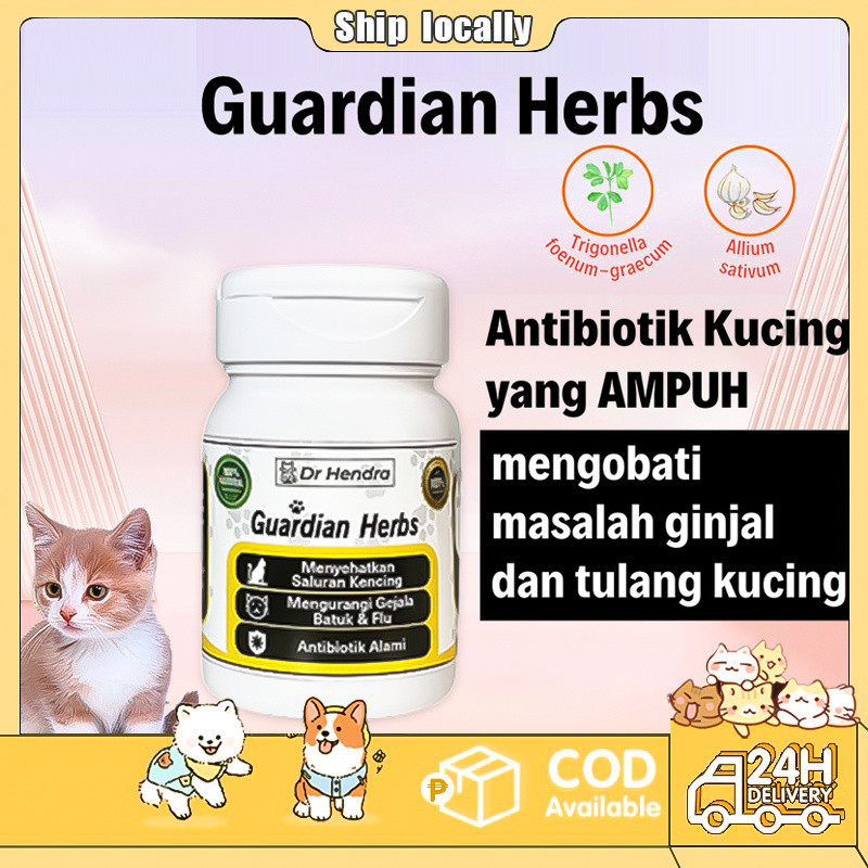 Vitamin Kucing Anti Biotik Alami Kucing 1Kapsul Vitamin Tulang Kucing  probiotik kucing Guardian Her