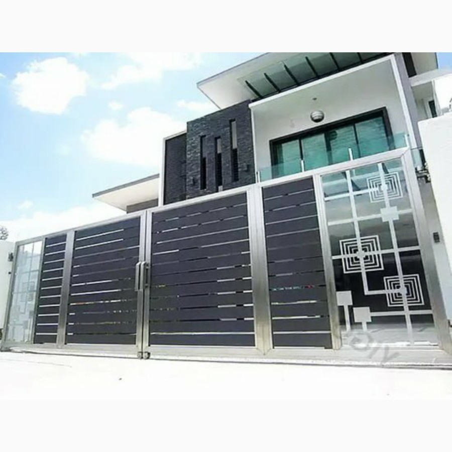 Pagar gerbang Stainless steel minimalis bekasi harga terjangkau