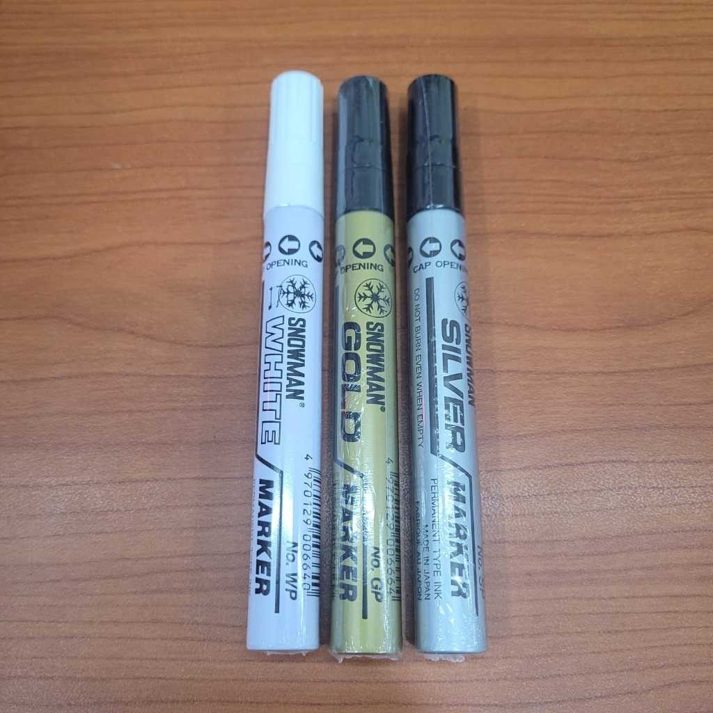 

Spidol Snowman Gold Silver White Paint Marker Permanent - ABO