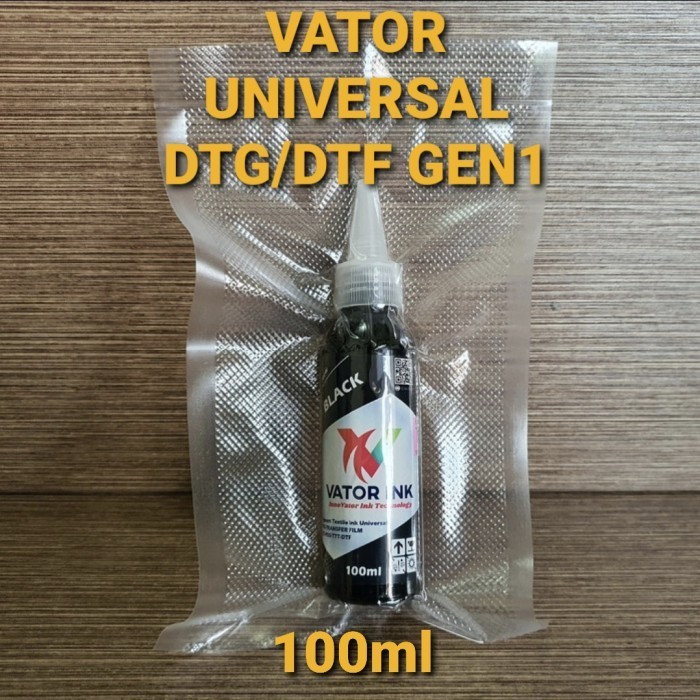 

[Terbaru]ATK- Vator Ink Tinta Textile Universal DTG DTF Sablon Digital - Hitam