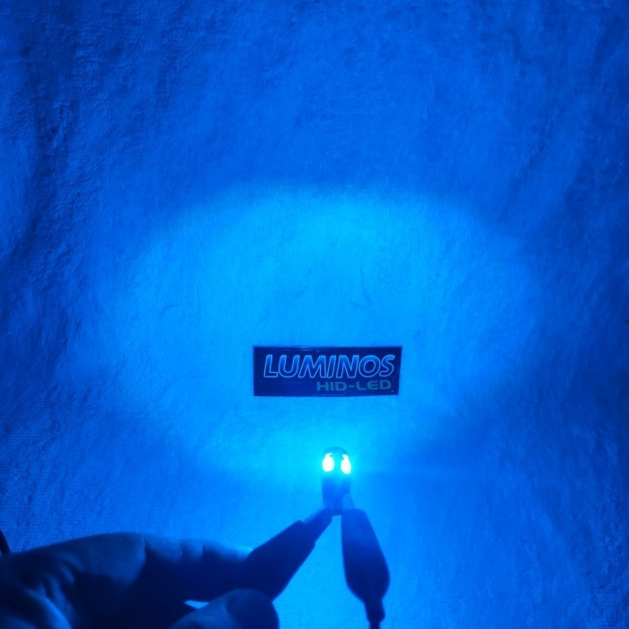 lampu senja colok luminos 10 led T10 lampu senja kota luminos T10 - ice blue -RCHD89
