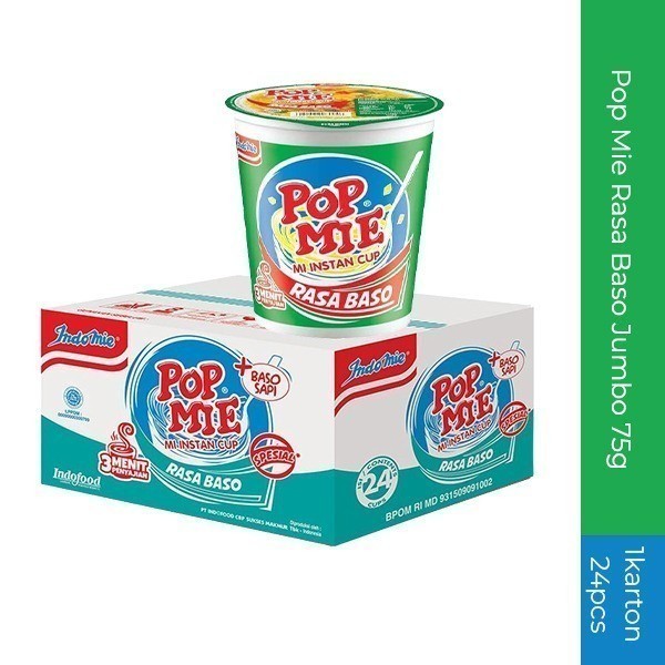 

POP MIE RASA BAKSO JUMBO 75 g 1 Karton - 24 pcs afewmart