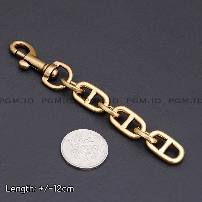 Aksesoris tas strap extension bahan rantai ancient gold coac