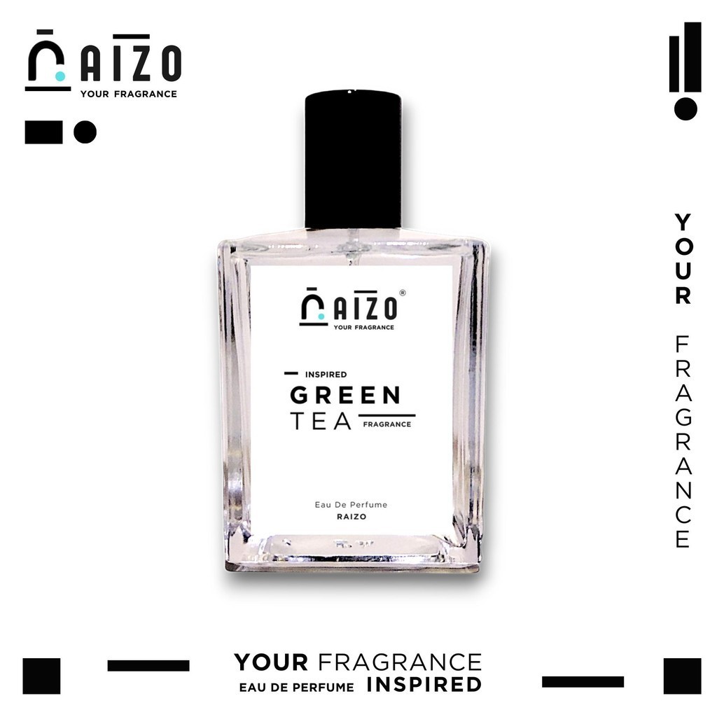 Raizo Parfum Aroma | GREEN TEA TEH HIJAU | Parfum Uniseks Wangi Daun Teh