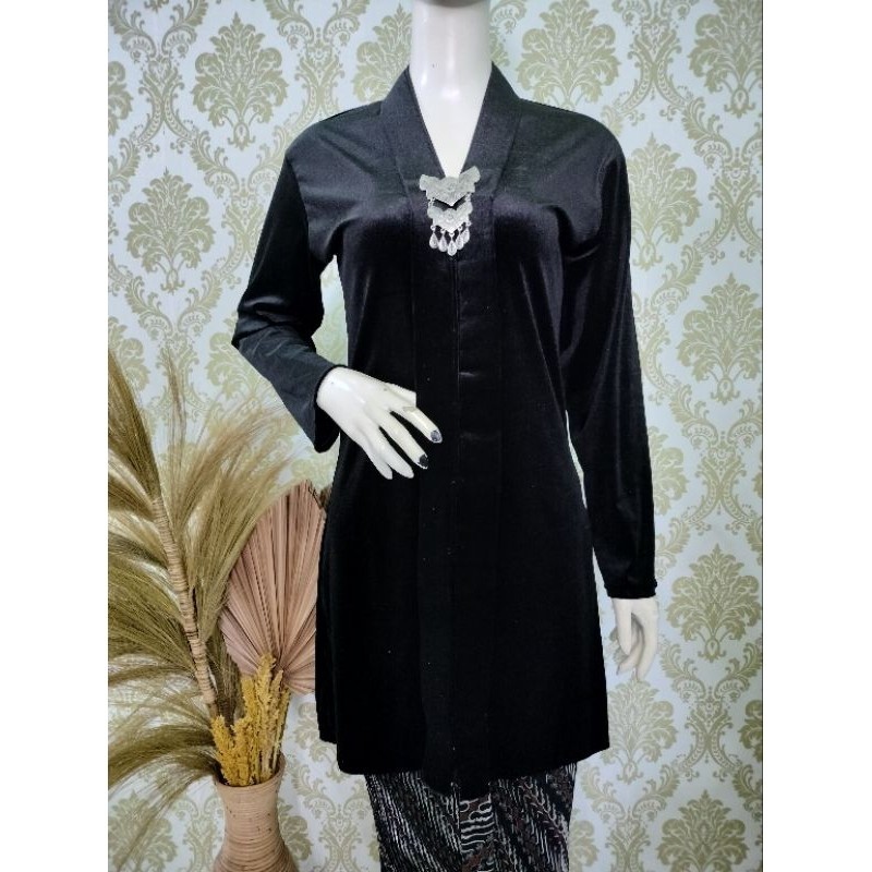 Atasan KEBAYA TUNIK KARTINI BLUDRU HITAM/COD