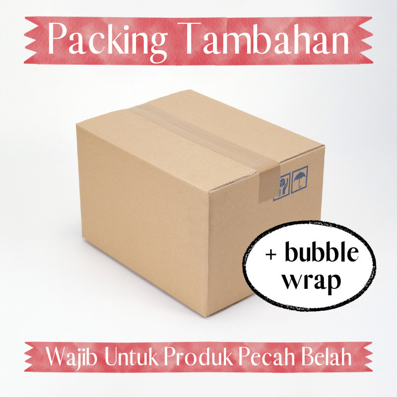 

Kardus Packing Dus Tambahan Plus Bubble dan Asuransi Ganti Rugi Untuk Barang Gampang Pecah MCO P01