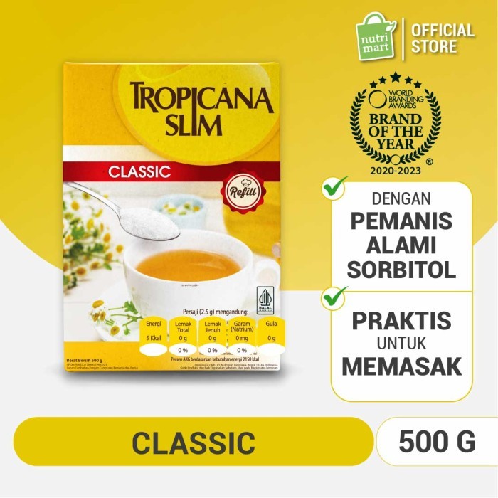 

Tropicana Slim Classic Refill 500gr - Pengganti Gula