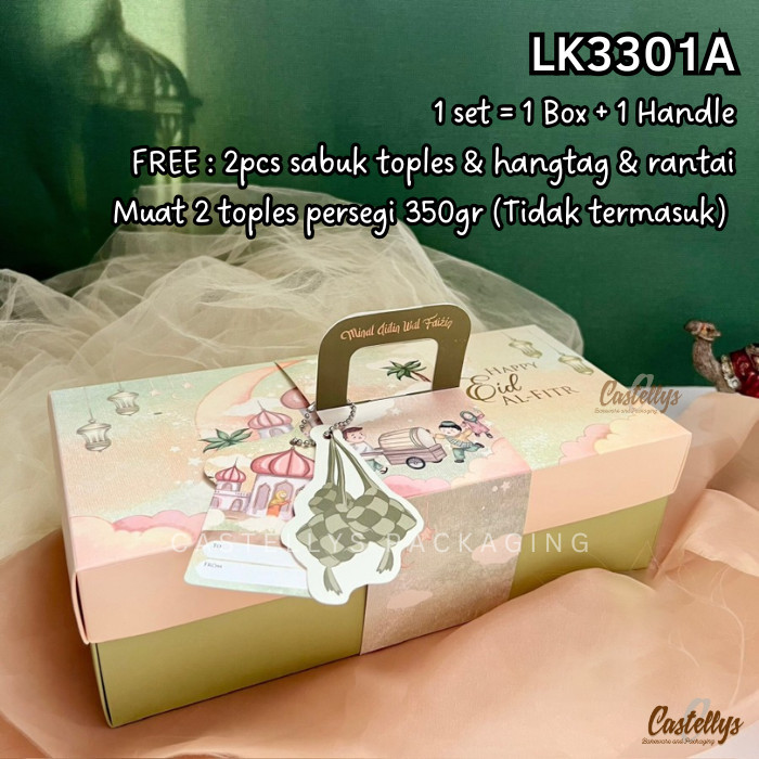 

Kotak Kue Lebaran LK3301A Idul Fitri Toples Nastar Cookies Hampers