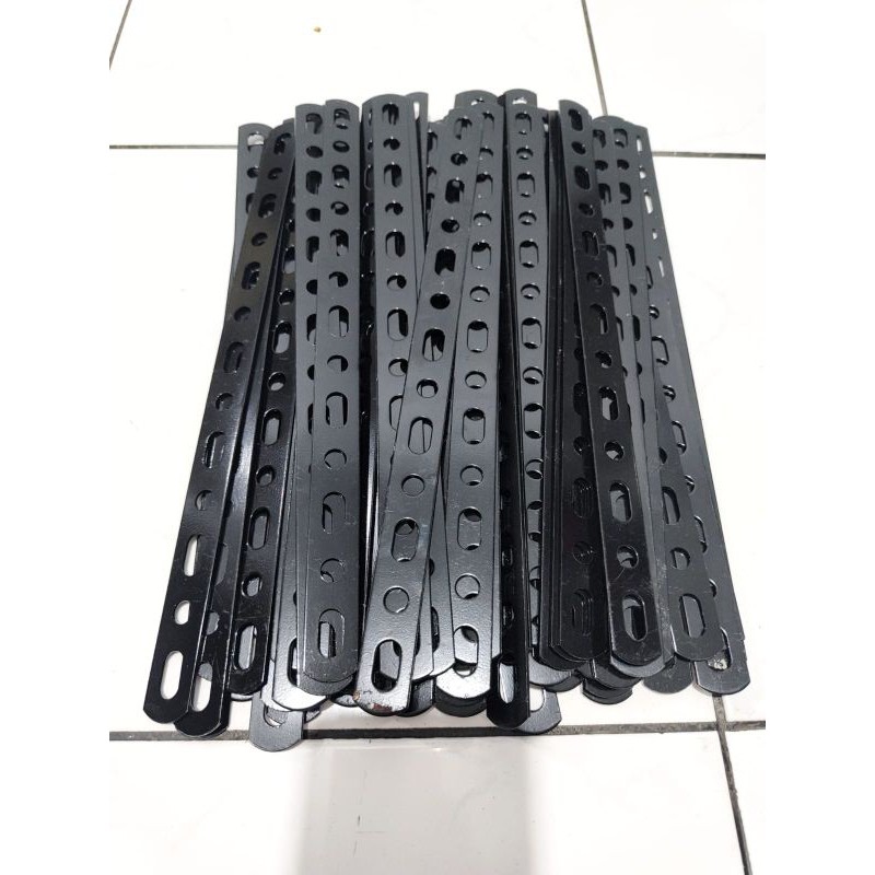 BREKET LUBANG HITAM / PLAT BESI LUBANG MULTIFUNGSI PANJANG 30CM BREKET BESI UNIVERSAL BRACKET MOTOR