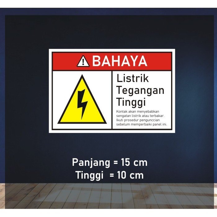 

Sticker Awas Listrik Tegangan Tinggi Mendatar 10x15cm