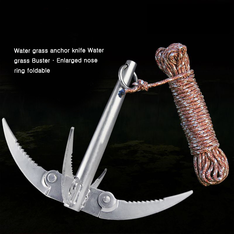 Cakar Jangkar Lipat Sabit Jangkar Mini Lipat Tahan Lama Untuk Pemotong Tanaman Air Rumput Air /