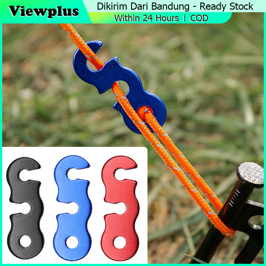 10Pcs Stopper Tali Tenda Alloy Adjustable / Guyline Tenda Stoper Tenda Dhaulagiri Stopper Guyline Pe