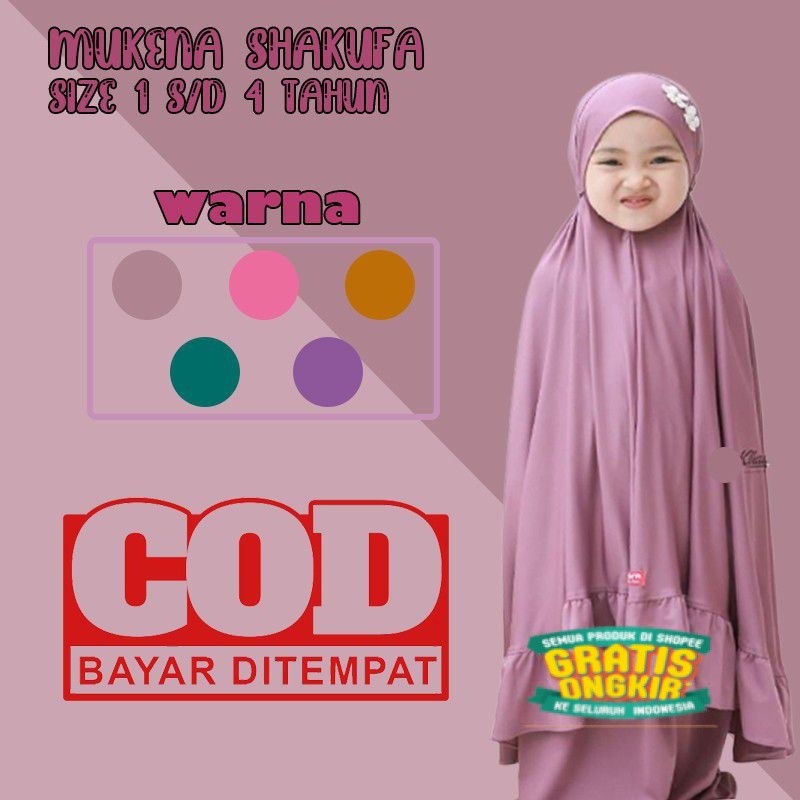 MUKENA ANAK PEREMPUAN MUKENA SHAKUFA/ sage hijau tosca