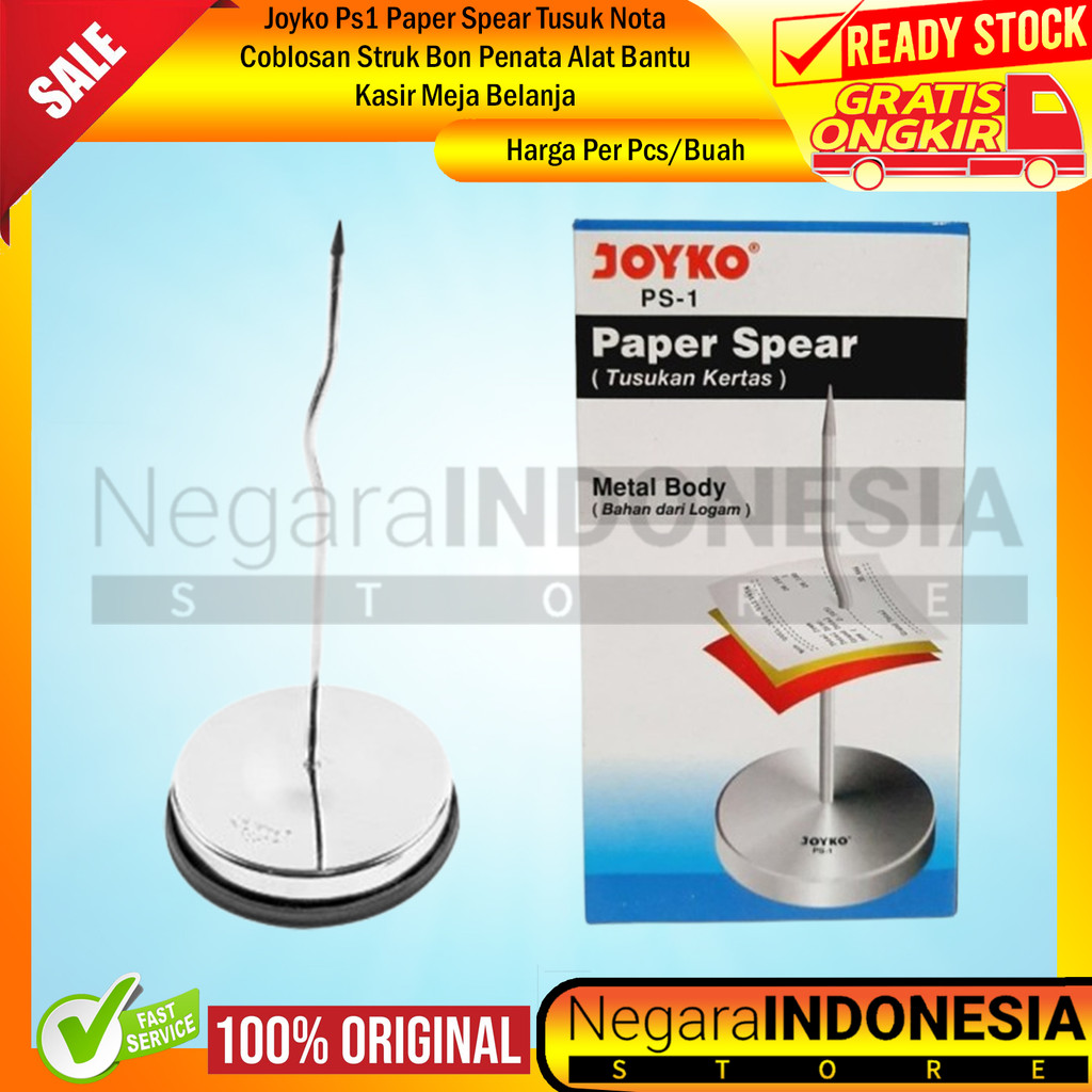 

Joyko Ps1 Paper Spear Tusuk Nota Coblosan Struk Bon Penata Alat Bantu Kasir Meja Belanja Pengumpul Susun Kertas Dokumen Perlengkapan Administrasi Meja Kantor Sekolah Office School Restoran Bahan Logam Praktis ADL Body Silver Kokoh