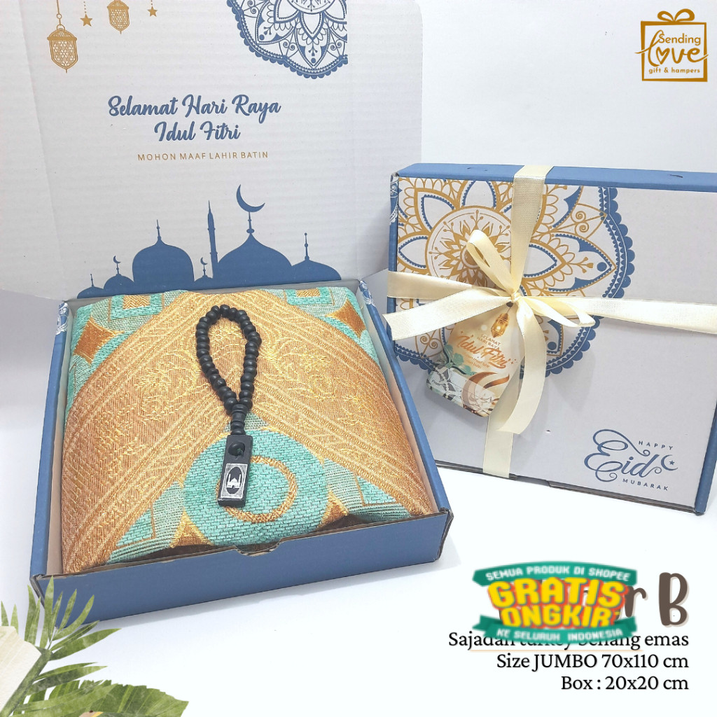 

Hampers Lebaran Sajadah Premium Murah Include Box Kotak Sajadah Mewah Parcel Parsel Bingkisan Lebaran Idul Fitri Souvenir Lebaran Hampers Premium Muslim Hampers Sajadah Ramadhan Idul Fitri Hampers Wisuda Hampers Hari Guru Hampers Guru Hadiah Ultah/ langsu
